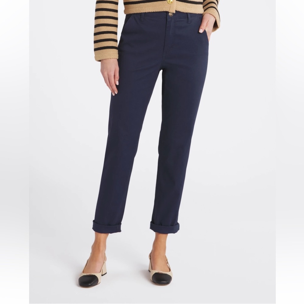 NWT Market & Spruce Women's Madison High Rise Chino Pants in Navy